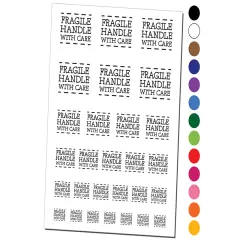 Fragile Handle with Care Temporary Tattoo Water Resistant Fake Body Art Set Collection Red