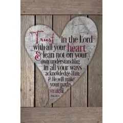 Dexsa Trust In The Lord With All Your Heart...New Horizons Wood Plaque
