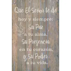 Dexsa Que El Se&ntilde;or Te D&eacute; Hoy - May the Lord - Inspirational Saying in Spanish 6x9 Wood Plaque with Easel and Wall Hanger