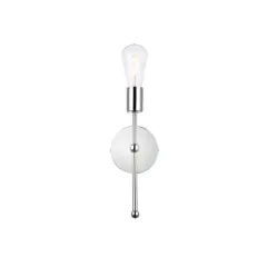 Keely 1 light chrome wall sconce
