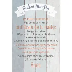 Dexsa Padre Nuestro - Lord's Prayer - Inspirational Saying in Spanish 6x9 Wood Plaque with Easel and Wall Hanger
