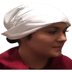 Women's Handmaid Puritan White Bonnet Hat Costume Accessory