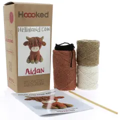 Hoooked Amigurumi DIY Kit W/Eco Barbante Yarn-Highland Cow Aiden