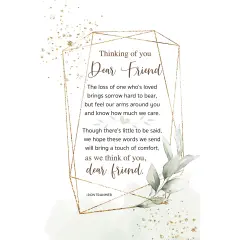 Dexsa Thinking Of You Dear Friend Inspirational Wood Plaque 6 inches x 9 inches