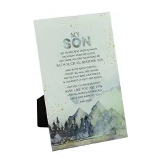 Dexsa My Son Glass Plaque with Easel - 6"x9"
