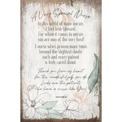 Dexsa A Very Special Nurse Inspirational Wood Plaque 6 inches x 9 inches