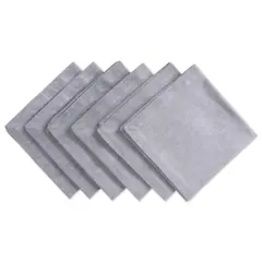 DII Gray Solid Chambray Napkin (Set of 6)