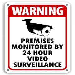 WARNING SIGNS 24 HOUR VIDEO SURVEILLANCE SECURITY SIGN