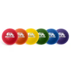 Rhino Skin&reg; 6-Inch Low Bounce Dodgeball Set, Assorted Colors, Set of 6