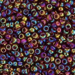 Miyuki 250g Transparent Round Seed Beads, 11/0 Topaz AB #257