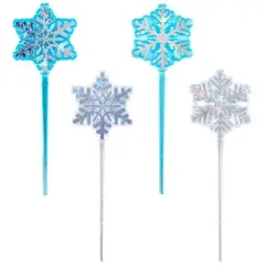 Snowflakes Tall Skewer Cupcake Decoration, 12ct
