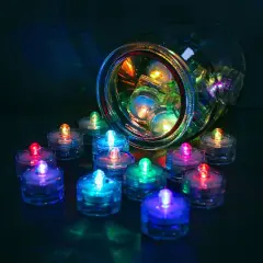 Waterproof LED Submersible Tea Lights for Wedding and Party Decoration Colorful