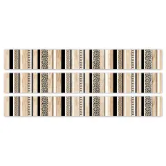 Core Decor Stripes and Doodles on Wood EZ Border, 48 Feet Per Pack, 3 Packs