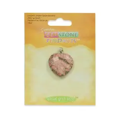 6 Packs of Leopard Jasper Heart Pendant