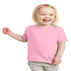 Rabbit Skins&reg; Toddler Fine Jersey Crew Neck Short Sleeve Tee - 3321 Pink