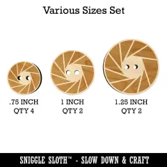 Camera Aperture Shutter Lens F-Stop Wood Buttons for Sewing Knitting Crochet DIY Craft