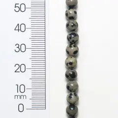 6 Packs of Dalmation Jasper 6mm Round Beads 8" Strand