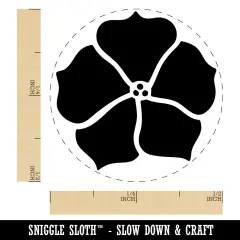 Petunia Annual Flower Self-Inking Rubber Stamp Ink Stamper for Stamping Crafting Planners Fuchsia