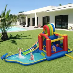 Inflatable Kid Bounce House Slide Climbing Splash Park Pool Jumping Castle