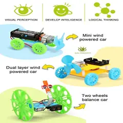 STEM Projects for Kids Ages 8-12, Robotics for Kids, DC Motor Model Car Kit, Electric Building Engineering Experiment Science Kits, Toys Gifts for Boys and Girls Ages 8 9 10 11 12