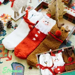 Unisex Christmas Socks Warm Fluffy Winter