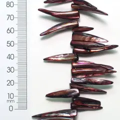 6 Packs of Tinted Shell Spike Mauve 2/8" Strand