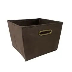 6 PCS Storage Box Organizer with Metal Handle Brown