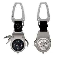 Presidential Seal JFK Half Dollar Coin Multi-Tool Pocket Watch Compass