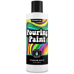 Black or White Pouring Paint Acrylic Pouring for Pour Art and Flow Painting 8oz 236 ml Bottle Mars Black or Titanium White TItanium White