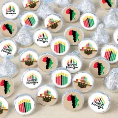 Big Dot of Happiness Happy Kwanzaa Party Small Round Candy Stickers - Party Favor Labels - 324 Count