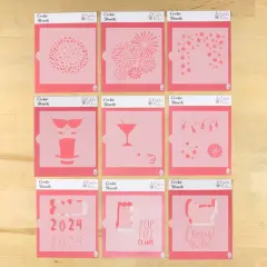 New Years Eve Cookie Stencil Set 9 pc Set