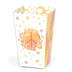 Big Dot of Happiness Stay Groovy - Boho Hippie Party Favor Popcorn Treat Boxes - Set of 12