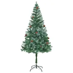 Artificial Christmas Tree with Pinecones 6 ft