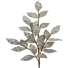 29" Micro Beaded Sequin Bay Leaf Spray &ndash; Elegant Christmas and Floral D&eacute;cor Accent