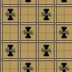 Sykel Enterprises-University of Idaho Flannel Fabric-Idaho Vandals Plaid Cotton Flannel Fabric