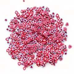 Buttons Galore Sprinkletz DIY Craft Embellishment Polymer Clay Pieces For Slime & Crafts 36 Grams - 3 Packs of Heart Warming