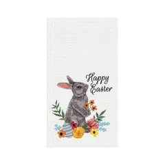 "Happy Easter" Bunny Rabbit Spring Theme Kitchen Dishtowel