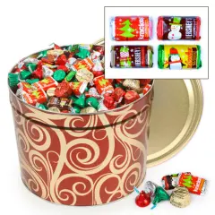 920 pcs Christmas Gift Tin with Hershey's Holiday Chocolate Candy Mix (14 lb)