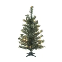 Vickerman 24" Canadian Pine Artificial Christmas Tree 35 LED Lights Multi-color Green