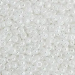 Miyuki 250g Luster Round Rocailles Seed Beads, 11/0 Whit Pearl Op #420