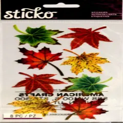 Sticko Vellum Maple Leaves Stickers