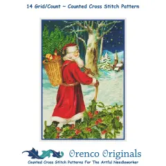 Father Christmas St. Nick Santa Counted Cross Stitch Pattern