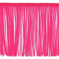 10 Yards of 6" Chainette Fringe Trim | 10 yard cut Neon Pink