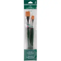 Plaid One Stroke Brush Set 3/Pkg-Flat