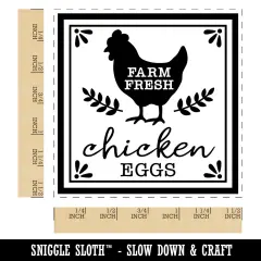 Farm Fresh Chicken Eggs for Carton Label Self-Inking Rubber Stamp Ink Stamper Red