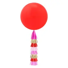 Jumbo Balloon & Tassel Tail - Red, Pink & Gold (Valentine's)