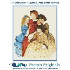Alcott Little Women Sisters by Jessie Willcox Smith Counted Cross Stitch Pattern