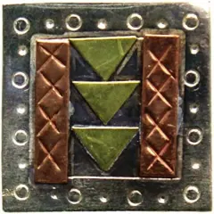 Puffin & Company Flying Geese Quilt Block Needle Nanny Magnetic Needle Minder Holder, Brooch Multicolor