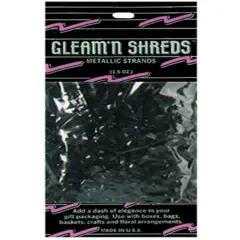 Packaged Metallic Black Paper Strands Celebration Party Decoration