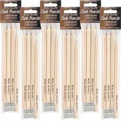 Multipack of 6 - Real Slate Chalk Pencils 5/Pkg W/Sharpener